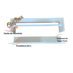 Kit 2 Peças Prateleira Porta Fralda Organizadora Resistente Simples Suporte Quarto Bebê 80cm - 2