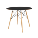 Ver imagem 6 de Kit Mesa Redonda Eames 90cm Preta + 4 Cadeiras Saarinen Wood Nude