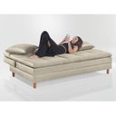 Ver imagem 4 de Sofá Cama Vegas com 2 Puffs e Pé de Madeira Talento Móveis