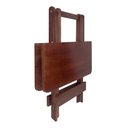 Ver imagem 3 de Jogo de Mesa Dobrável 70x70 Bar 4 Cadeiras Madeira Maciça - Imbuia