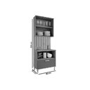 Ver imagem 2 de Cozinha Modulada Completa Bella 3 Peças sem Portas 1 Aéreo + 1 Balcão + 1 Painel Ripado 80cm