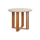 Ver imagem 1 de Mesa Multiuso Cozinha Flora c/ Tampo Madeirado 109cm Nature/Off White - Cimol