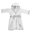 Ver imagem 1 de Roupão Infantil Tecebem com Capuz Malha Carlota Plush Atoalhado Branco