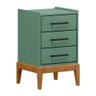 Mesa de Cabeceira 3gav Milão Finestra Móveis Verde/freijó - 1