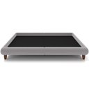 Ver imagem 3 de Cama Casal Queen Base Box Pés de Madeira 176cm Otto P05 Veludo Cinza - Lyam Decor