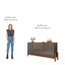 Ver imagem 5 de Aparador Buffet 4 Porta Niara Babus - Cinza Perola / Cedro