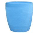 Ver imagem 1 de Vaso Planta 30x30 Oval Moderno Polietileno - AZUL BEBE 019
