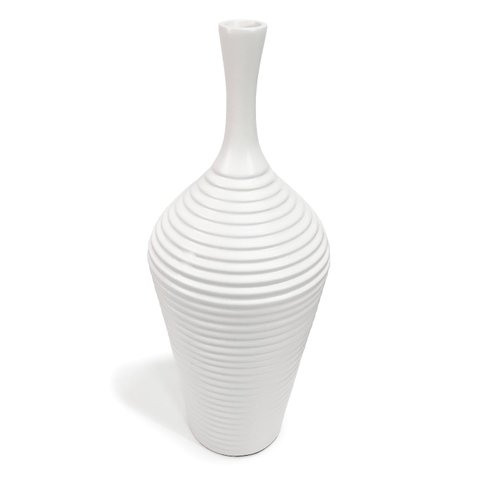Vaso Garrafa Elegance Groove Decorativo 42x16cm