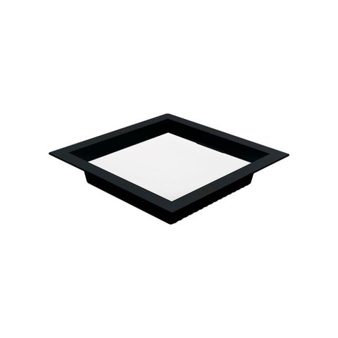 Painel de Led Nordecor Quadrado Kais de Embutir Recuado 18w Bivolt Preto 4000k Luz Neutra 4212