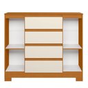 Ver imagem 7 de Guarda Roupa Casal Triton Plus 11 Portas de Bater com Espelho e Cômoda 4 Gavetas MDP Cinamomo Off