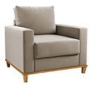 Ver imagem 3 de Conjunto Estofado Living + 1 Poltrona Napoles Perola - Casa Giulia