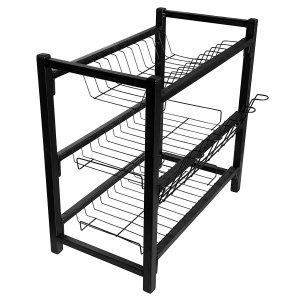 Escorredor de para 12 Pratos Triplo 6 Copos Porta Talheres8