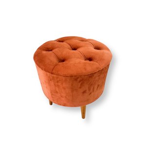 Puff com Pé Palito Assento Estofado Apoio para Os Pés Premium Sala Quarto