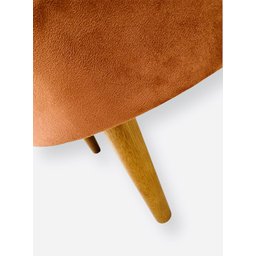 Puff com Pé Palito Assento Estofado Apoio para Os Pés Premium Sala Quarto - 6