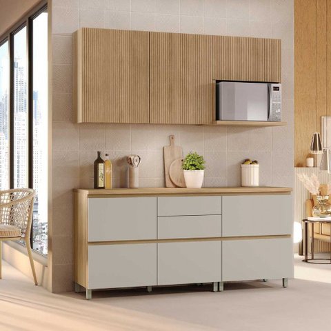 Cozinha 4 Peças 5 Portas 5 Gavestas Nesher Rainha 100% MDF