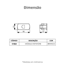 Ver imagem 2 de 10 Unidades Módulo Modelo Keytone para Tomada Cor Branco Durín