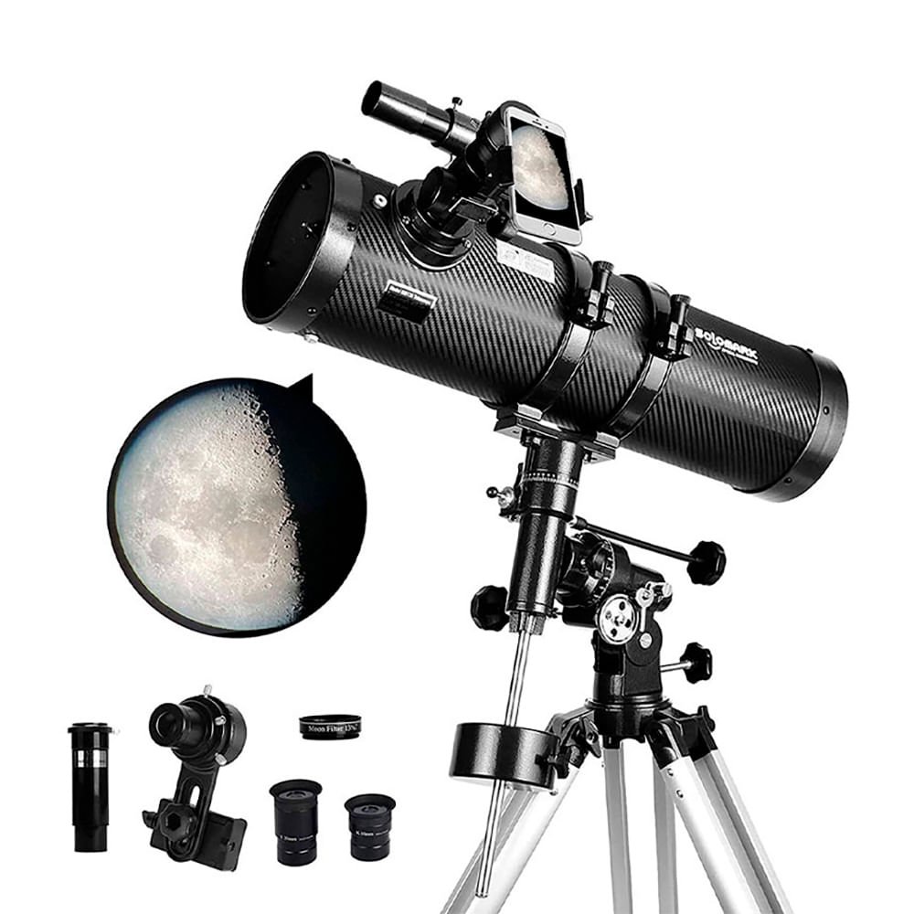 Telescópio com lente 130mm, acessórios e adaptador para SmartPhone - 3