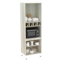 Ver imagem 2 de Paneleiro com Nicho de Microondas Luciane 70cm 4 Portas e 1 Nicho Luci