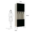 Ver imagem 3 de Paneleiro com Nicho de Microondas Luciane 70cm 4 Portas e 1 Nicho Luci
