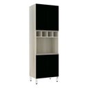 Ver imagem 1 de Paneleiro com Nicho de Microondas Luciane 70cm 4 Portas e 1 Nicho Luci