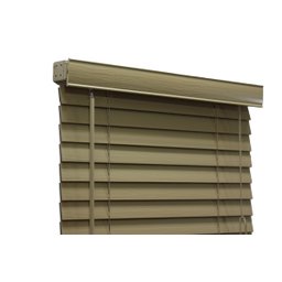Persiana Horizontal Pvc 50mm Marfim Nude 60 (L) X 160 (A) C/ Bandô 0,60 x 1,60 Tipo Madeira - Luxo - 4