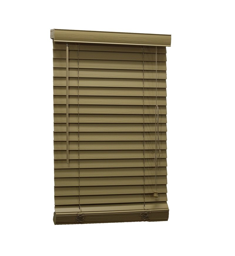 Persiana Horizontal Pvc 50mm Marfim Nude 60 (L) X 160 (A) C/ Bandô 0,60 x 1,60 Tipo Madeira - Luxo - 3