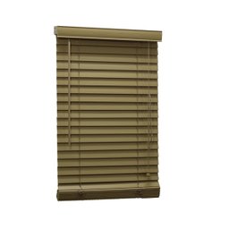 Persiana Horizontal Pvc 50mm Marfim Nude 60 (L) X 160 (A) C/ Bandô 0,60 x 1,60 Tipo Madeira - Luxo - 1