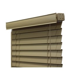 Persiana Horizontal Pvc 50mm Marfim Nude 60 (L) X 160 (A) C/ Bandô 0,60 x 1,60 Tipo Madeira - Luxo - 5