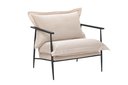 Ver imagem 1 de Poltrona Decorativa com Base Preta Sara Cor Creme