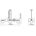 Ver imagem 2 de Pendente Lustre Luminária Globo de Vidro