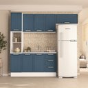 Ver imagem 1 de Armário de Cozinha Modulada Completa 4 Peças 240cm sem Tampo 100% Mdf Amara Politorno Móveis