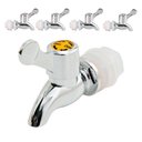 Ver imagem 1 de Kit 5 Torneiras para Suqueira Dispenser Plástico Prata Luxo Filtro com Vedação