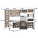 Ver imagem 4 de Armário de Cozinha Completa C Balcão Miami City Carraro Branco