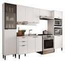Ver imagem 2 de Armário de Cozinha Completa C Balcão Miami City Carraro Branco