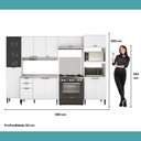 Ver imagem 3 de Armário de Cozinha Completa C Balcão Miami City Carraro Branco