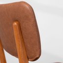 Ver mais imagens de Conjunto Mesa de Jantar Square Redonda Louro Freijó - 88cm + 2 Cadeiras Lalá Estofada PU - Cognac Co