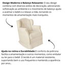 Ver imagem 7 de Poltrona Amamentação Cadeira Reforçada Balanço Lile Suede Bege