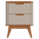 Ver imagem 7 de Mesa de Cabeceira 2 Gavetas Pes Madeira 50 cm Vicenza Off White Cedro Dcasa