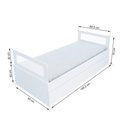 Ver imagem 4 de Bicama Solteiro Mdf Branco com Cabeceira Telinha Anatômica Mobilistore