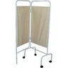 Biombo Duplo Hospitalar Esmaltado Dobrável Com Cortinas Impermeáveis Com Rodízios - 4