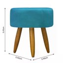 Ver imagem 3 de Kit 03 Puff Decorativo Redondo - Azul Turquesa Azul Turquesa