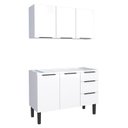 Ver imagem 1 de Cozinha Completa Gabinete Para Pia 120cm e Armário Aéreo Jupter Cozimax Branco
