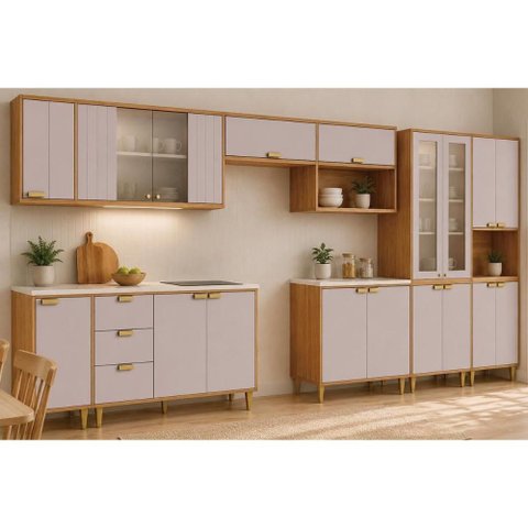 Cozinha Completa 9 Peças Elena CZ541 Cinamomo/Off White MGM