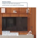Ver imagem 6 de Painel com Rack para TV até 75 Polegadas 3 Gavetas 234CMX250CM Ripado 100% MDF Apolo