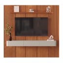 Ver imagem 2 de Painel com Rack para TV até 75 Polegadas 3 Gavetas 234CMX250CM Ripado 100% MDF Apolo