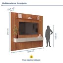 Ver imagem 3 de Painel com Rack para TV até 75 Polegadas 3 Gavetas 234CMX250CM Ripado 100% MDF Apolo