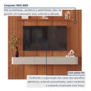 Ver imagem 4 de Painel com Rack para TV até 75 Polegadas 3 Gavetas 234CMX250CM Ripado 100% MDF Apolo