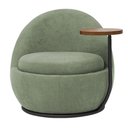 Ver imagem 2 de Poltrona Kaira Mesa Lateral Bouclé Confortável Verde Claro Nexta Casa