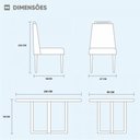 Ver imagem 3 de Conjunto Sala de Jantar Mesa Lisy Madeira Maciça e 6 Cadeiras Safira Veludo Cinza Profundo Móveis Mu