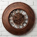Ver imagem 2 de Relógio de Parede Vazado Analógico Decorativo Rústico 50cm